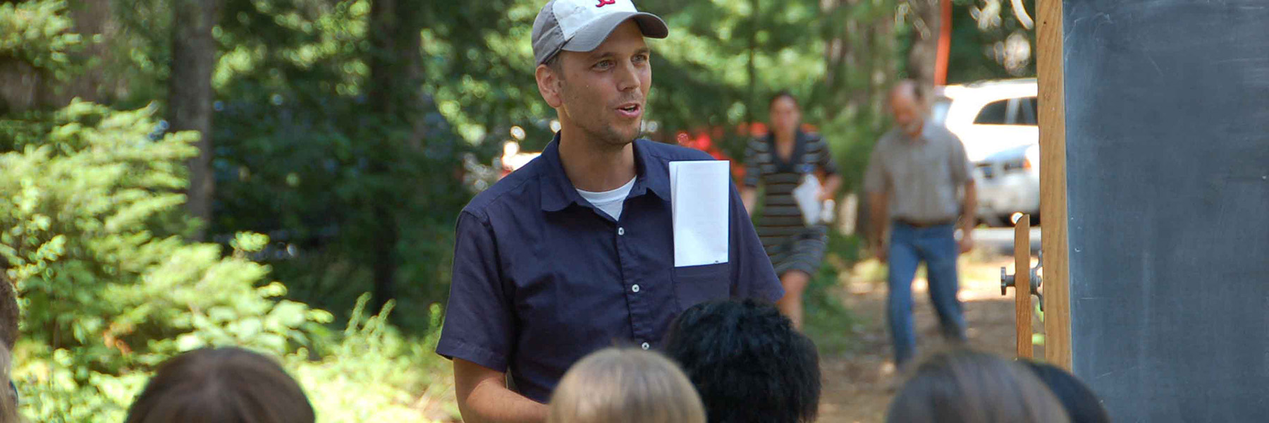 Joe Shaw teaches outside