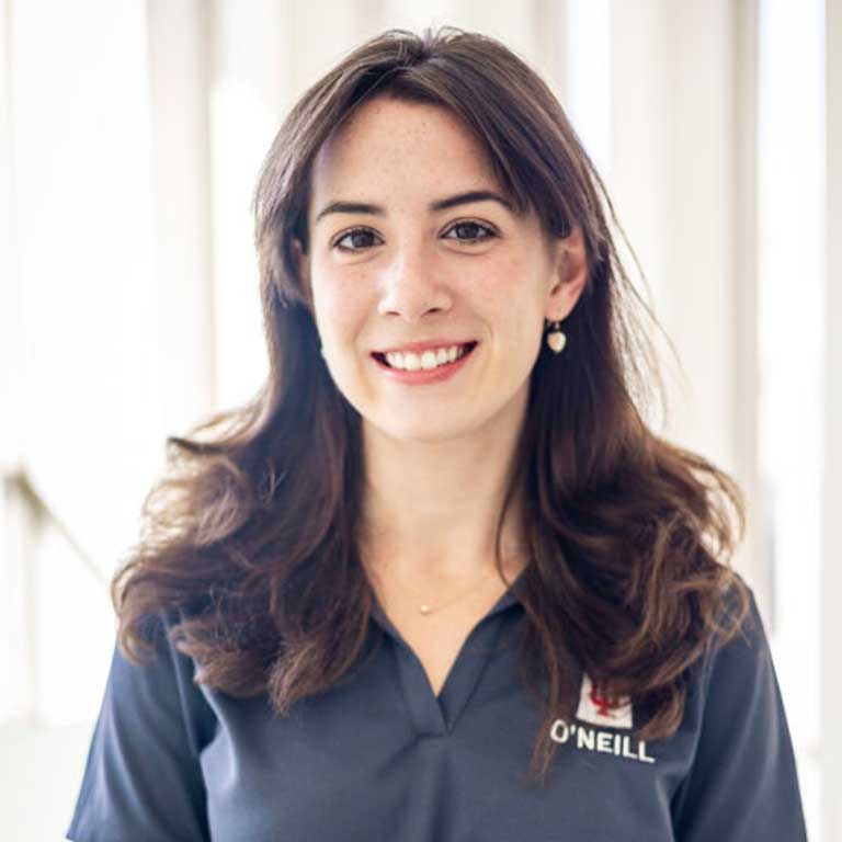 Headshot of student in O'Neill shirt