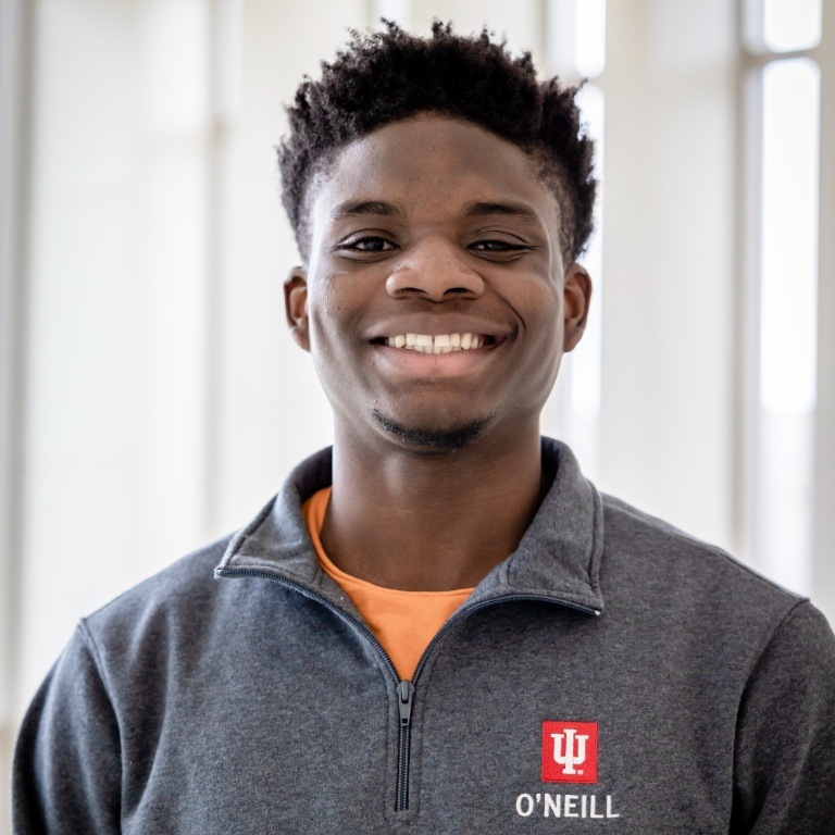 Headshot of student in O'Neill shirt